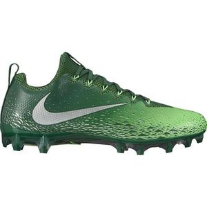 Nike Vapor Untouchable Pro cleats green slvr sz 16